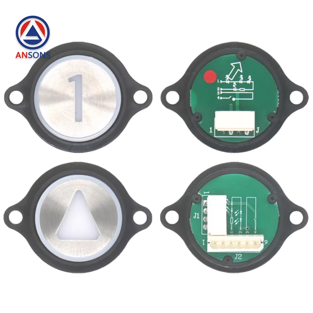 KDS50 KDS300 Black Border KONE Elevator Button Glossy Braille With Ear Ansons Elevator Spare Parts