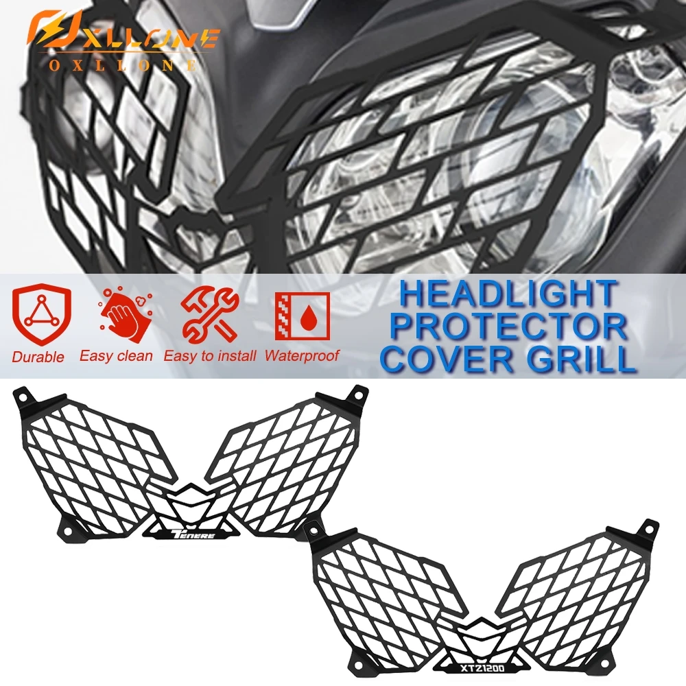 

NEW Motorcycle For Yamaha Super Tenere 1200 XTZ1200 XT1200Z 2010-2021 Headlight Grille Guard Protector Cover 2020 2019 2018 2017