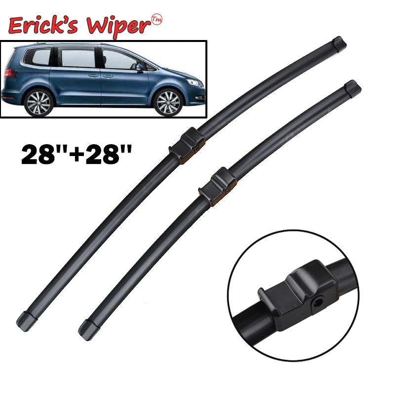 Erick's Wiper LHD & RHD Front Wiper Blades For VW Sharan 7M 2001 - 2010 Windshield Windscreen Window Car Rain Brushes 28