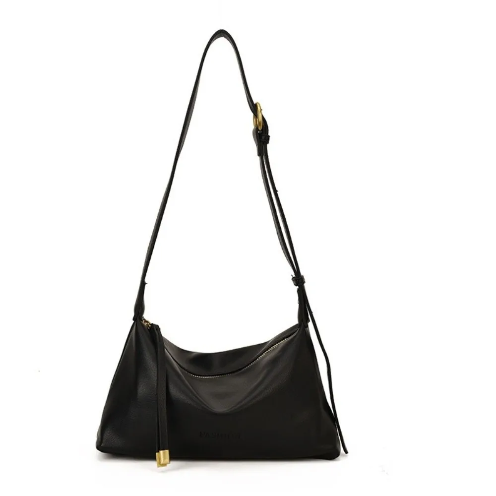 

Trend PU Leather Women Crossbody Bag Large Capacity Casual Underarm Bag Versatile Retro Shoulder Bag Daily Use