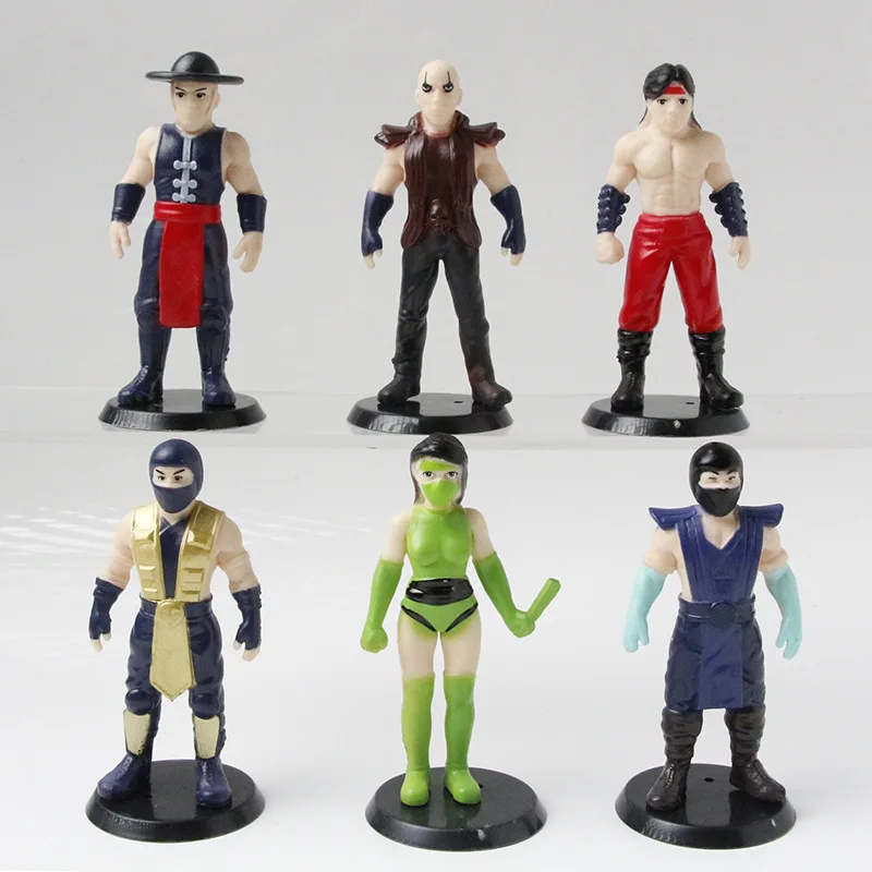 New 6Pcs Second Generation Mortal Kombat Figure Peripheral Game Decoration Doll Absolute Zero Ornament Boy Birthday Gift