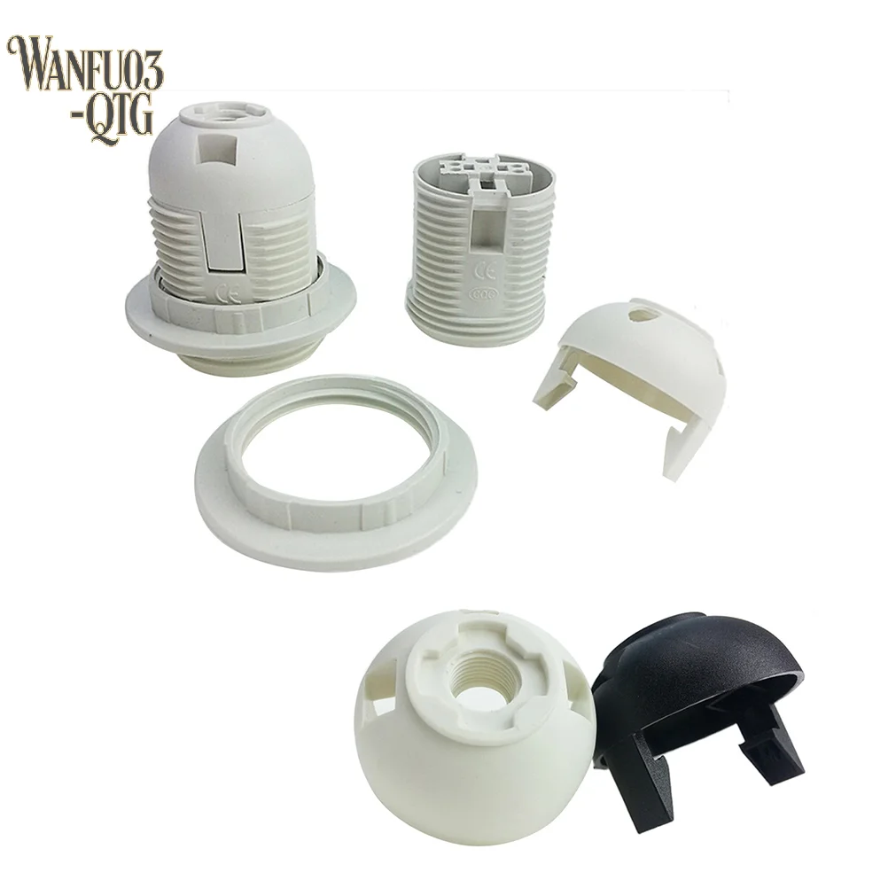 New Hot Sale Small Screw E27 Light Bulb Lamp Holder Pendant Socket Lampshade Ring