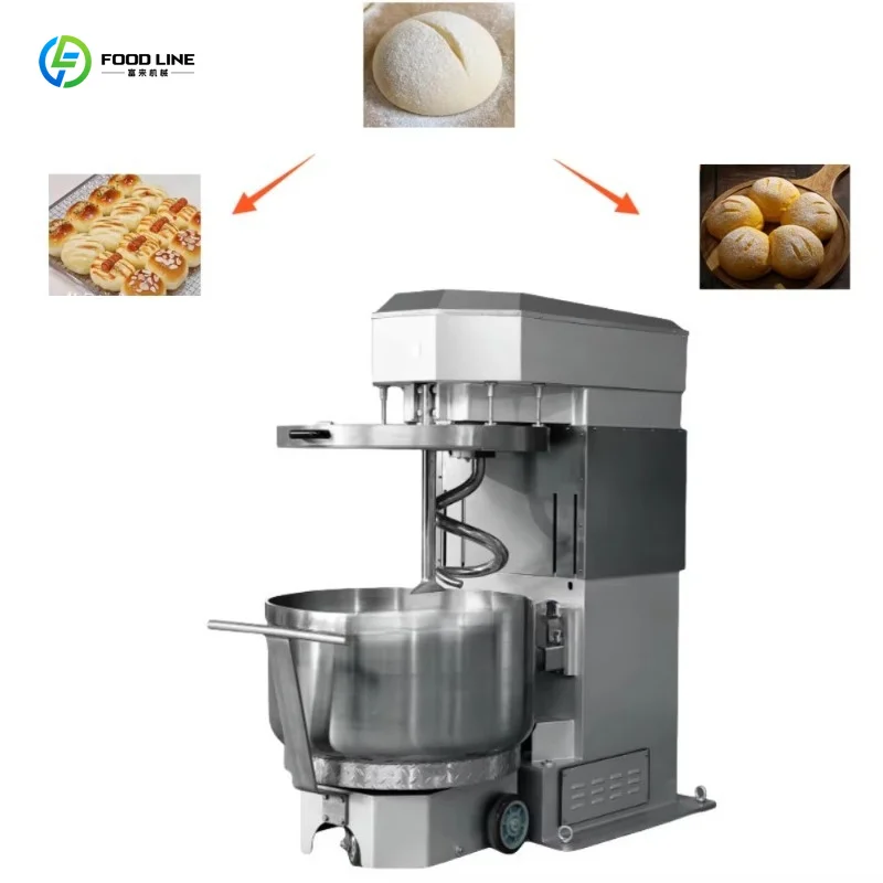 Customized 160kg Large Capacity Industrial Dough Mixer Detachable Stainless Steel Bowl Spiral Type High Production Efficiency