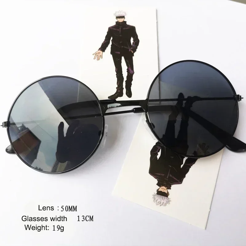 Jujutsu Kaisen Anime Cosplay Óculos, Gojo Satoru Prop, Armação De Metal, Óculos De Sol, Acessórios De Presente, Peruca