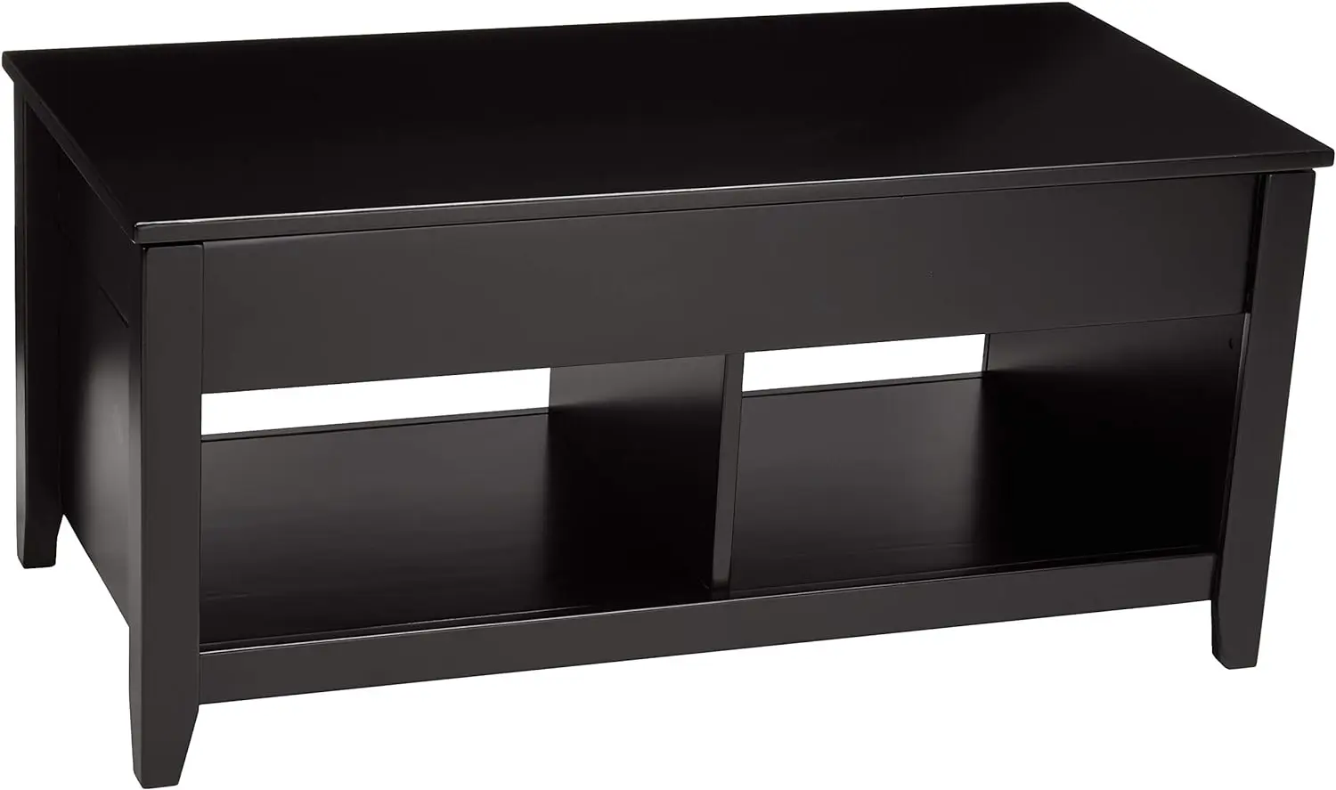 Basics Lift-Top Storage Rectangular Coffee Table, Black, 40 in x 18 in x 19 in coffee table for living room