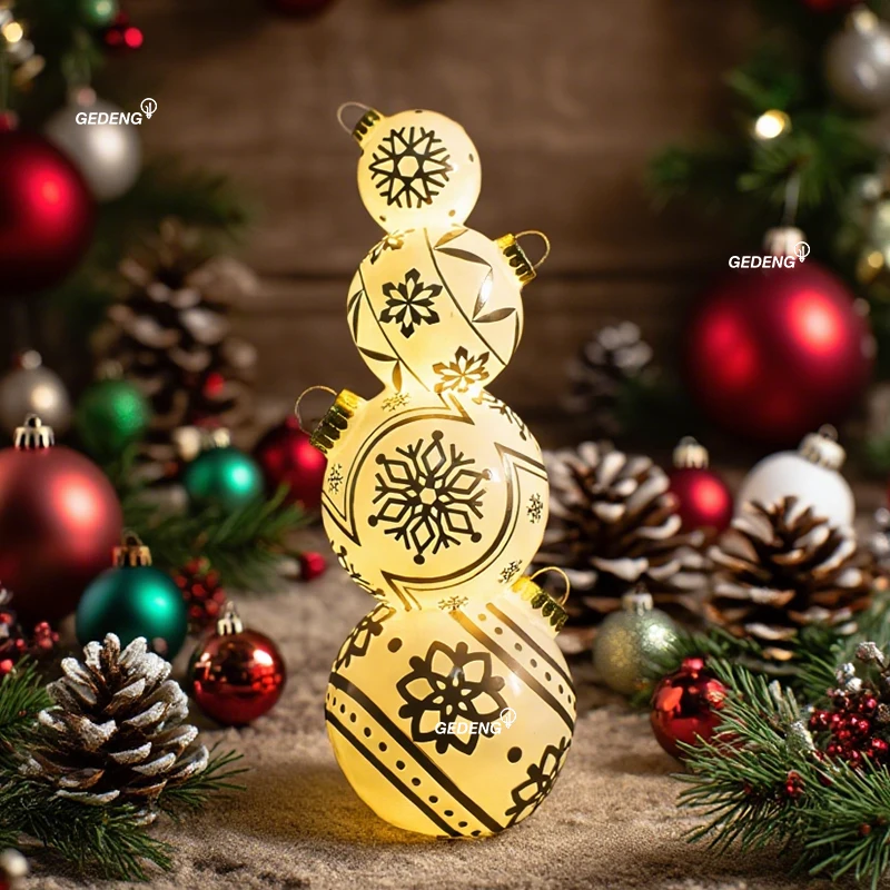 

Factory Custom Large IP65 Rated LED Snowflake Christmas Balls Resin Fiberglass Indoor Villa Decoration for Outdoor Use