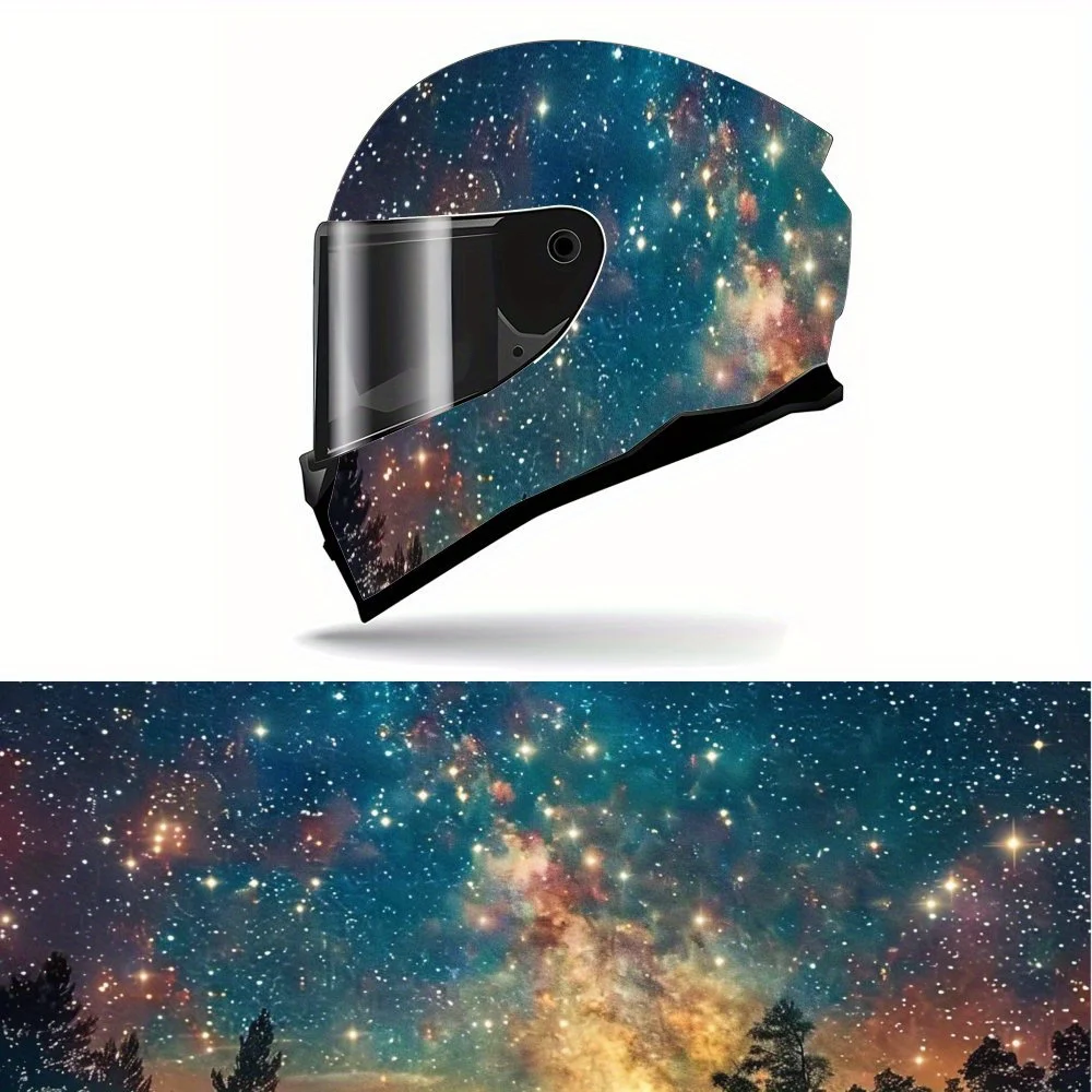 

Star Design Full Helmet Sticker - Durable PVC Motorcycle Racing Graphic Sticker, Perfect Gift for Cycling Enthusiasts, Helmet Lo
