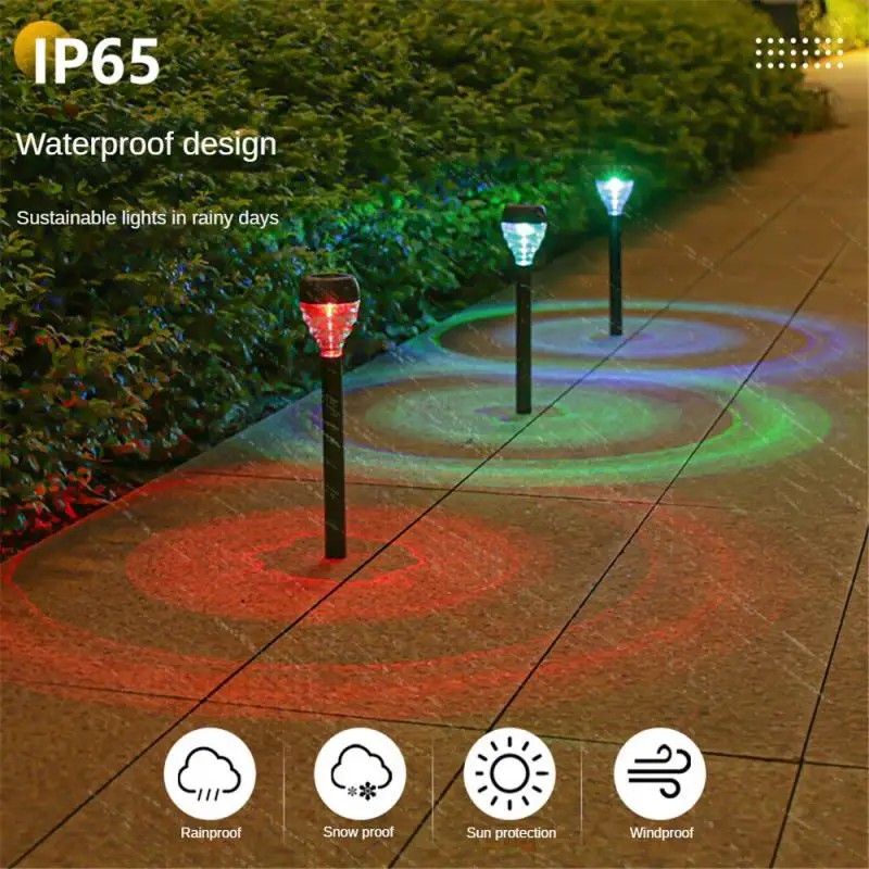 Outdoor Patio Decoration Energy Saving Multiple Color Options Garden Solar Lawn Light Eco-friendly Garden Accessories Lawn Lamp