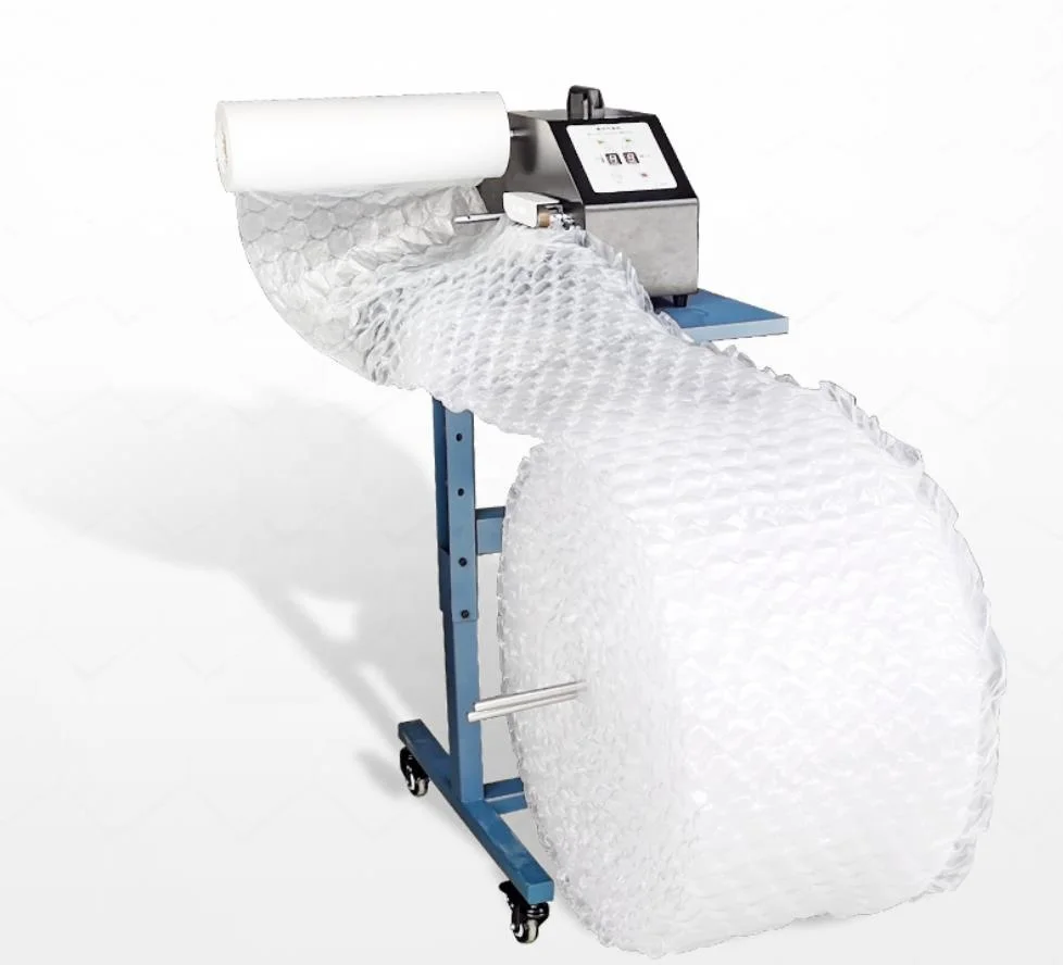 

Bubble Roll Wrap Inflator Air Cushion Packaging Machine For 100CM Width Air Cushion Film With Coiling Table