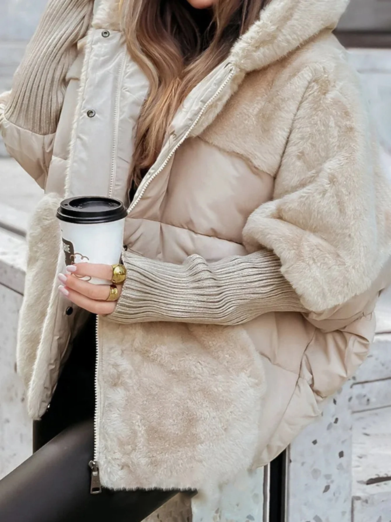 سترة كاجوال للنساء ملابس خارجية عصرية معطف مبطن دافئ مريح بدون زخرفة #5