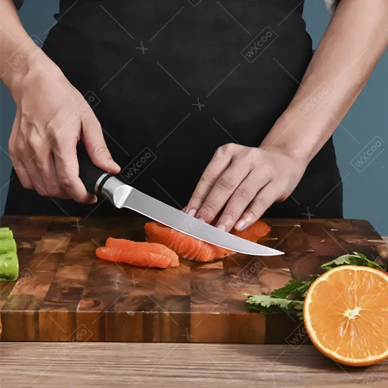 WXCOO Professional Kitchen Knife Stainless Steel Boning Knife Chef Slaughtering Fish Steak Meat Cleaver Cutting Knives for Fruit