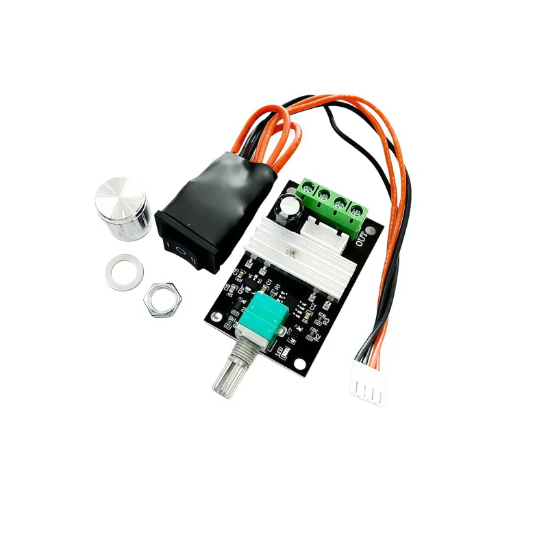 PWM DC motor speed controller 6V 12V 24V 3A speed control switch, forward and reverse rotation, with switch function