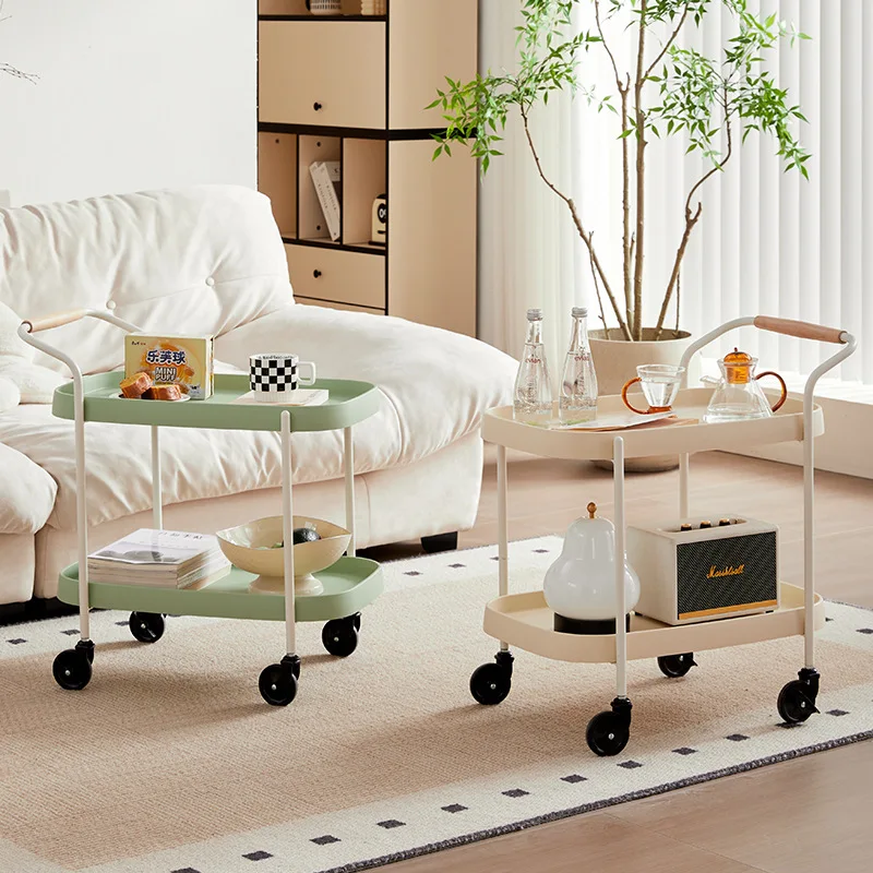 OLEVO Nordic Cream Style Small Cart With Removable Storage Rack Widening Design For Convenient Storage Needs Easy To Use New