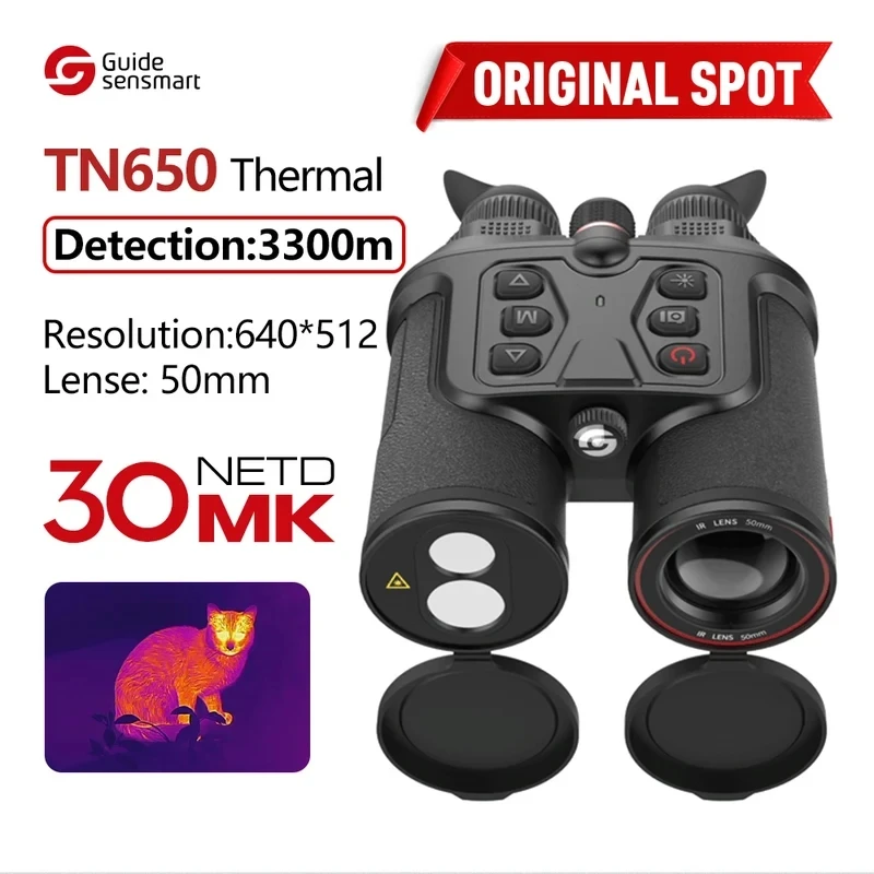 Guide TN650 Thermal Imaging Night Vision Binocular Night Vision Thermal Camera Thermal Infrared Binocular for Outdoor Hunting