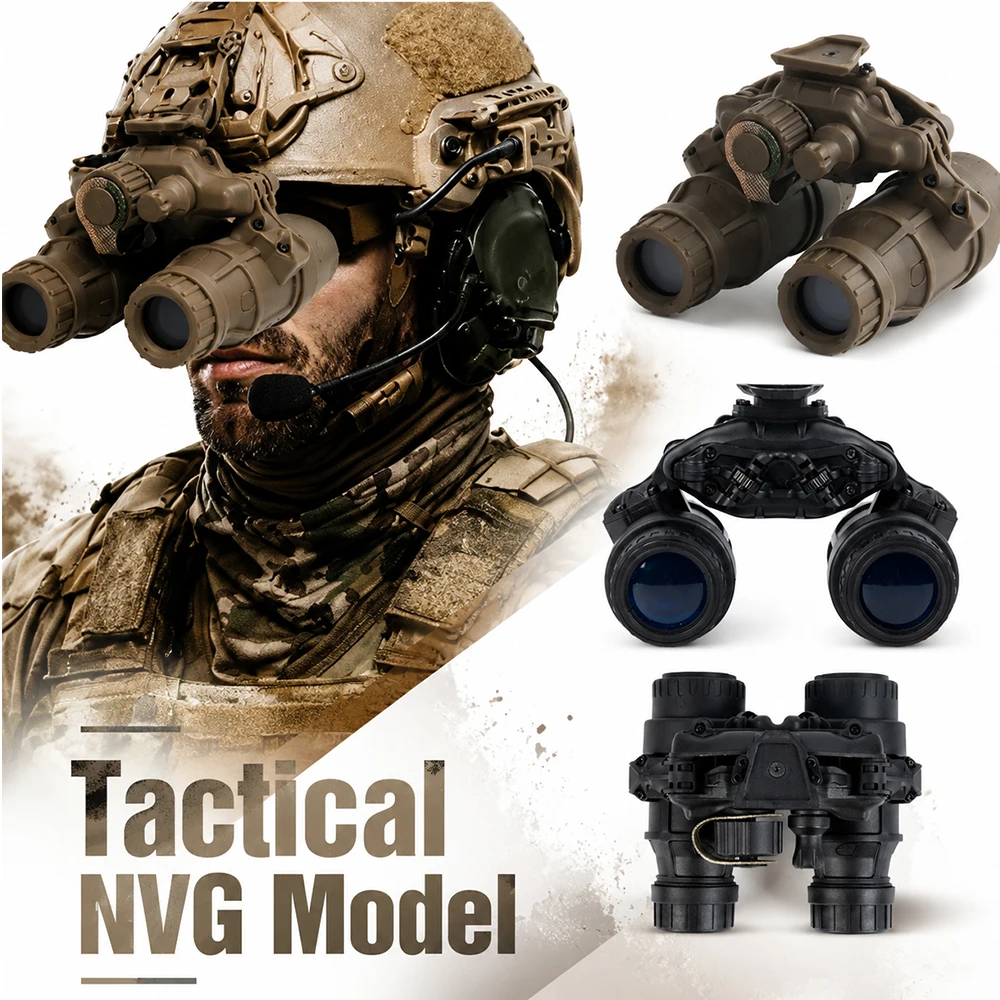 

Tactical NVG Model DTNVS Dual Binocular Night Vision Goggles Model for FAST Helmet WILCOX G19 Mount Cosplay Airsoft Game Prop