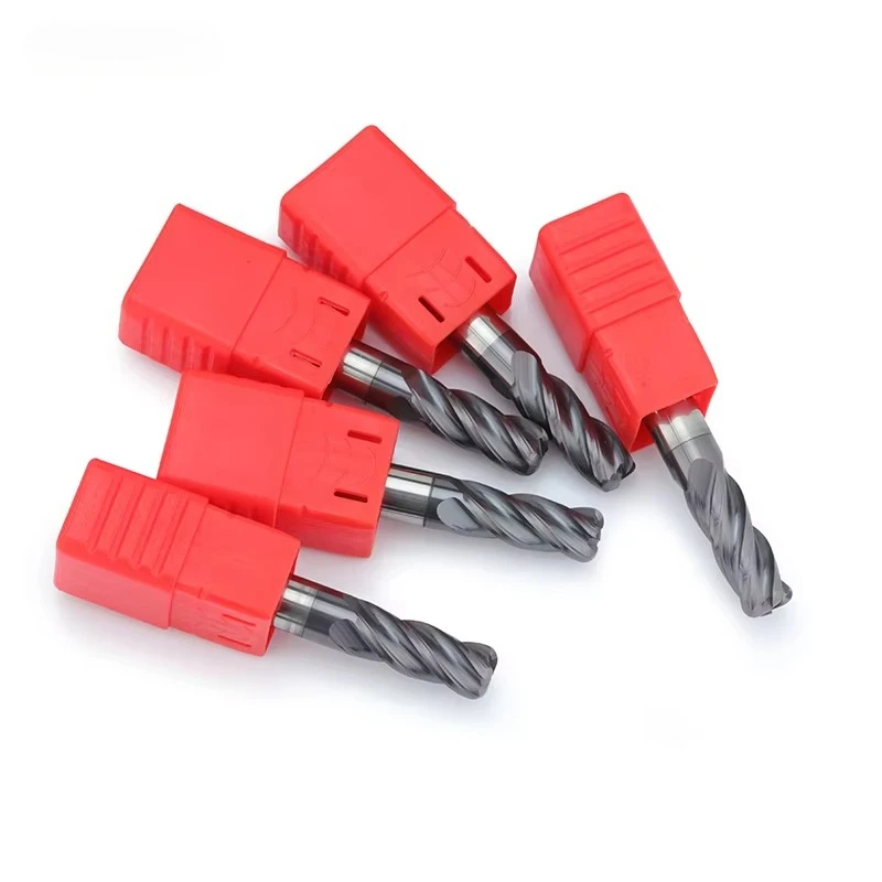 

Long Shank 55 Degree Tungsten Steel Carbide End Mill - 4 Flute Corner Rounding Metal Cutting Tools (10-Pack)