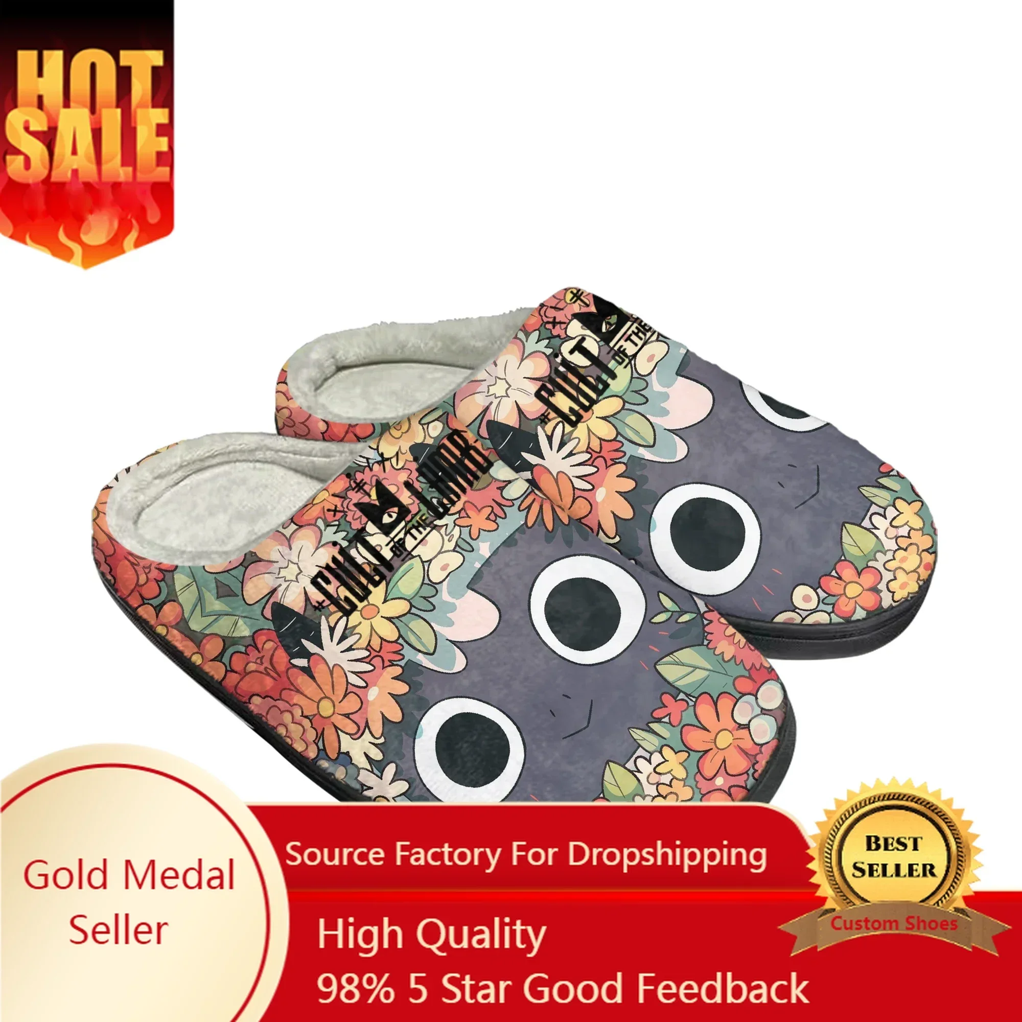 

C-Cult Of The Home Cotton Slippers Cartoon Game Men Women L-Lamb Plush Bedroom Casual Fashion Keep Warm Shoe Tailor Made Slipper