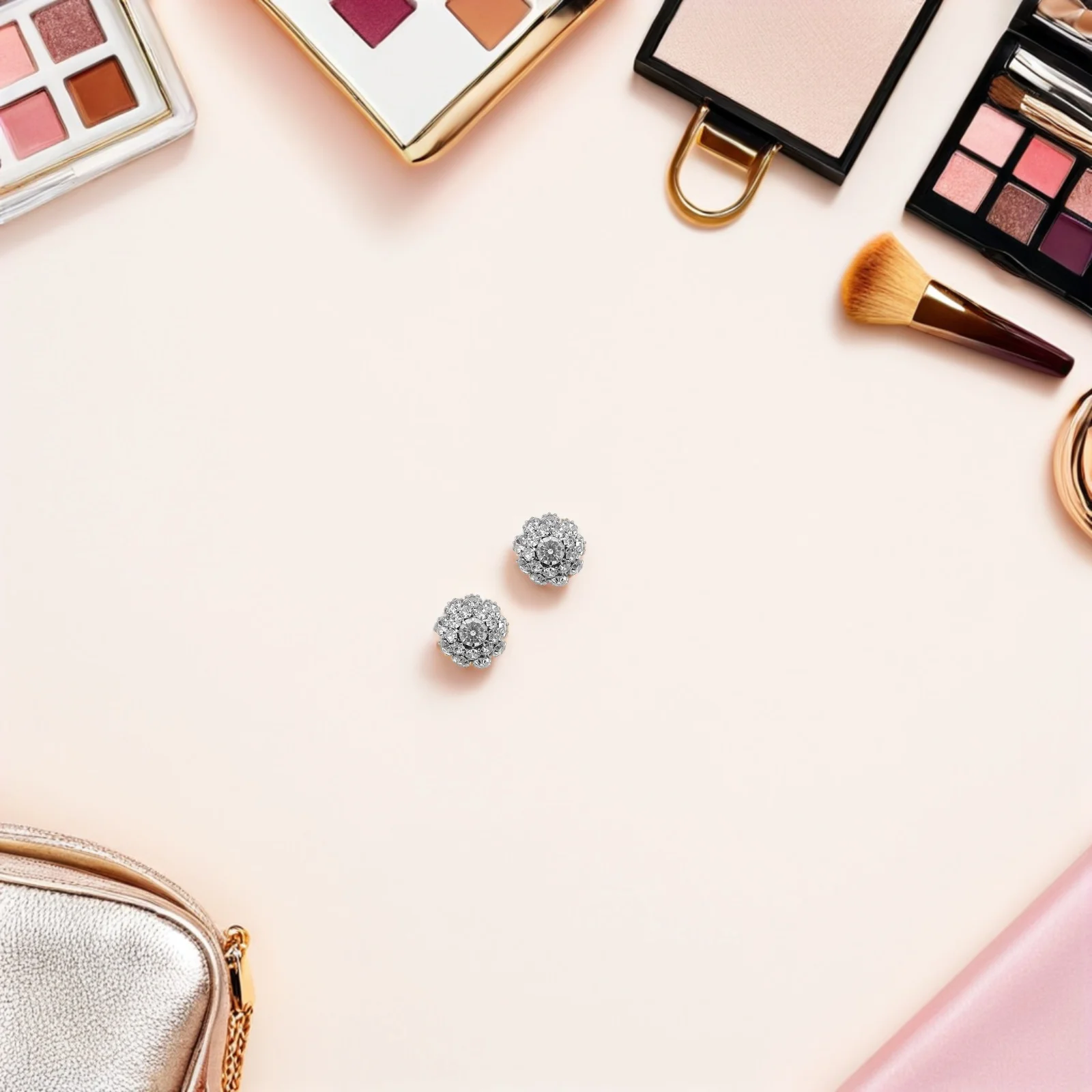 

4Pcs Decorative Button Covers Sparkly Clip-on Blouse Jacket Accessories for Women Dress Shirts Shirt Collar Embellishments