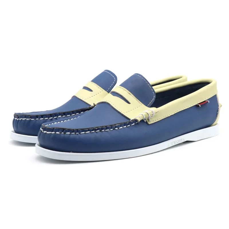 Mens Casual Genuine Suede Leather Docksides Classic Boat Shoes Loafers Shoes Unisex Handmade Shoes High Quality