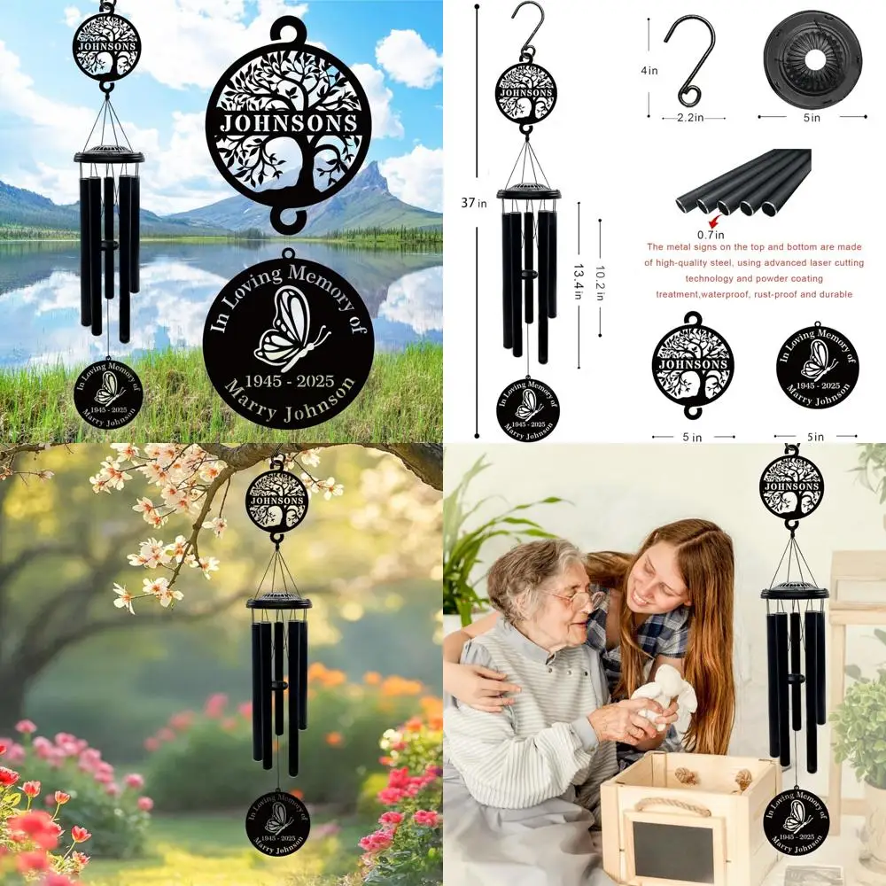 

honoring loved ones: outdoor memorial wind chimes for bereavement and condolence