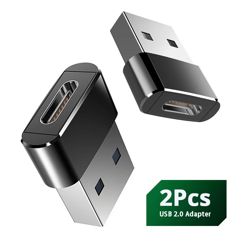 

2PCS USB To Type C OTG Adapter USB USB-C Male To Micro USB Type-c Female Converter For Macbook Samsung S20 USBC OTG Connector