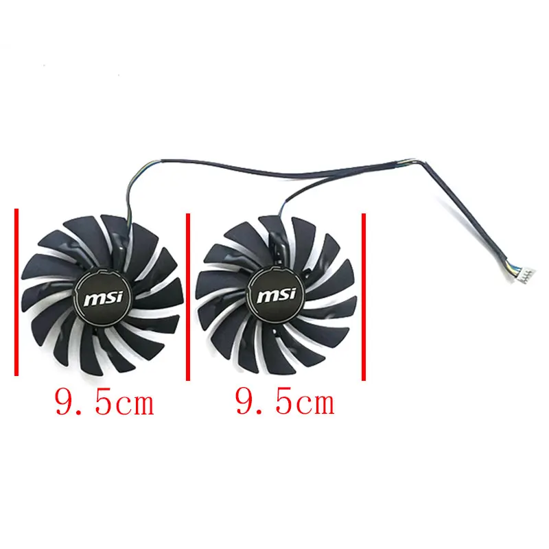 95MM New For MSI Radeon RX5600 5700 5700XT 8GB GAMING X Graphics Card Replacement Fan PLD10010S12HH