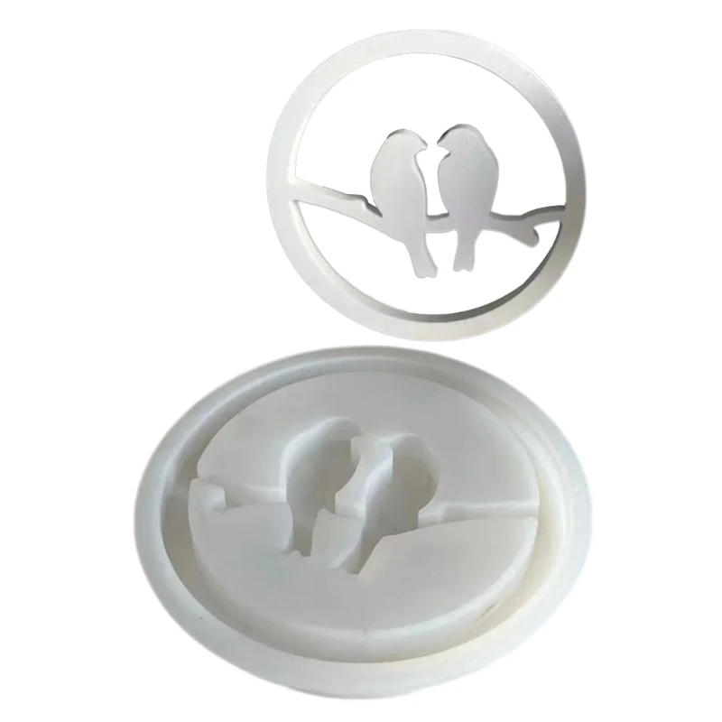 Silicone Ornament Molds DIY Mould Bird Wreath Shaped Silicone Crafts Mold