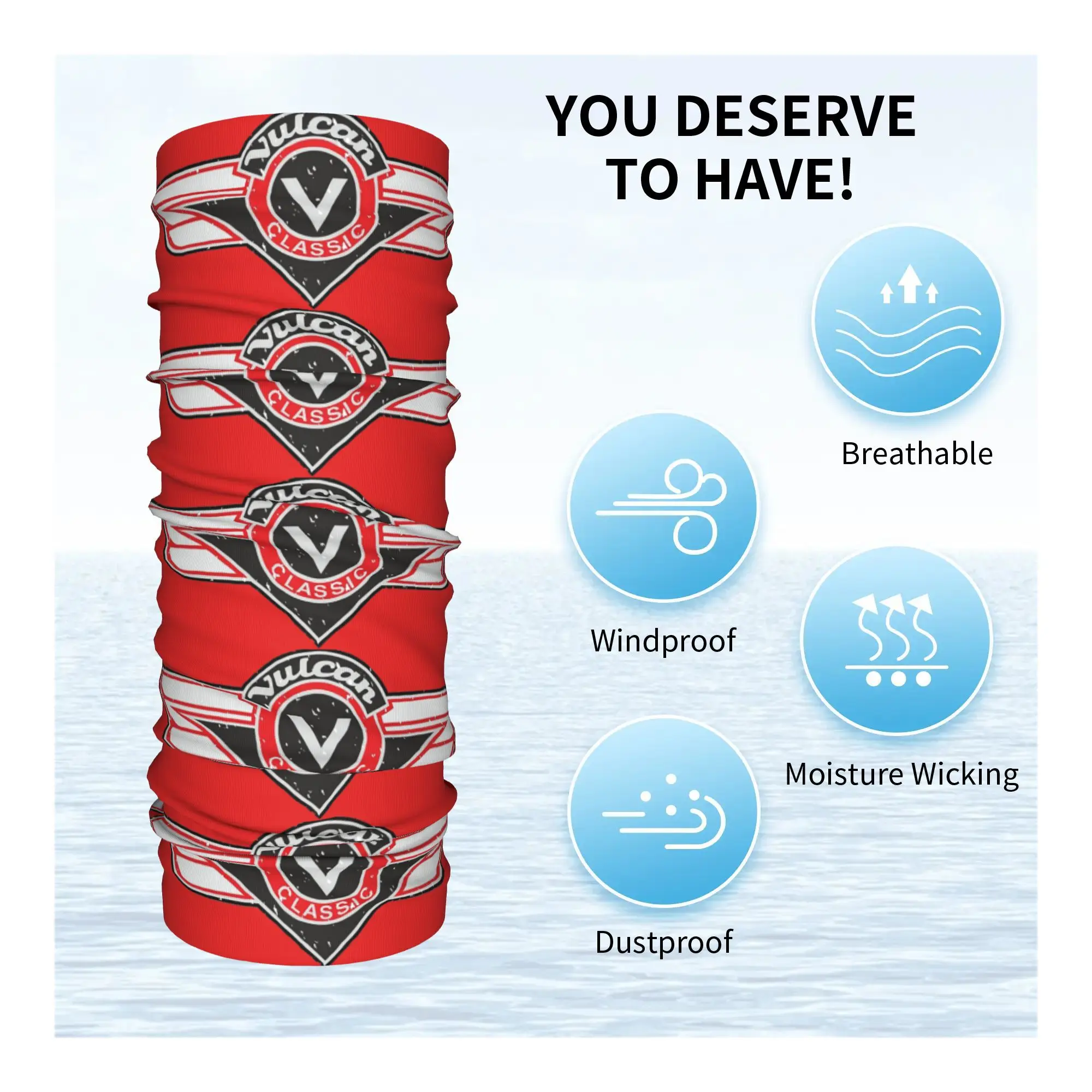 دراجة نارية Vulcan VN الكلاسيكية التي يرتديها باندانا الرقبة الجراب قناع مطبوع وشاح عقال دافئ الرياضة في الهواء الطلق للجنسين الكبار قابل للغسل #5