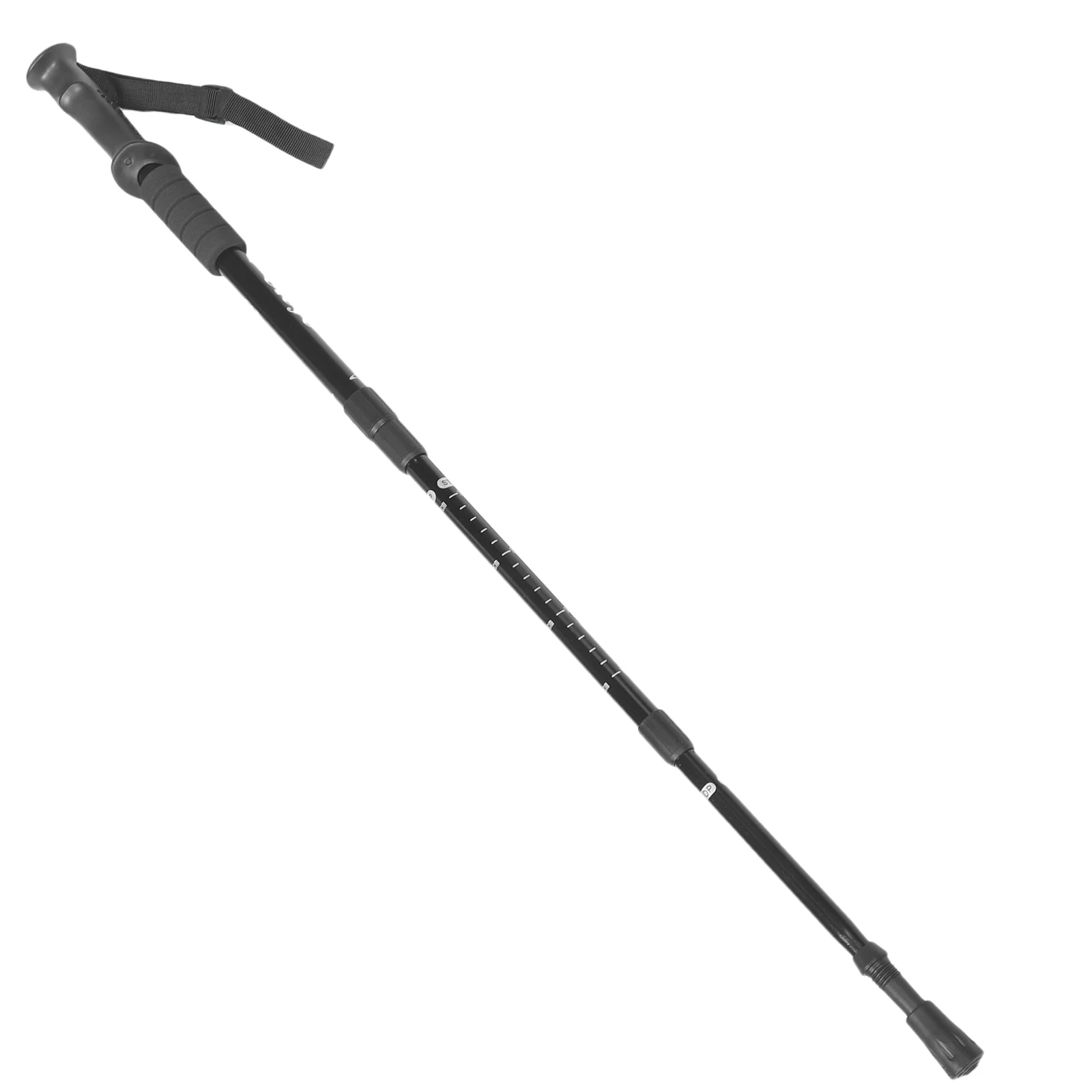 

Aluminum Alloy Walking Stick Portable Trekking Pole Damping Climbing Wand Black Seniors Elder