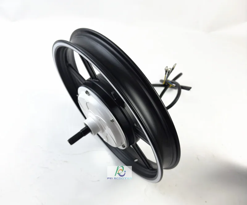 16 inch Tyre 2000w white color double axles strong power brushless scooter hub motor wheel drive phub-16yfm