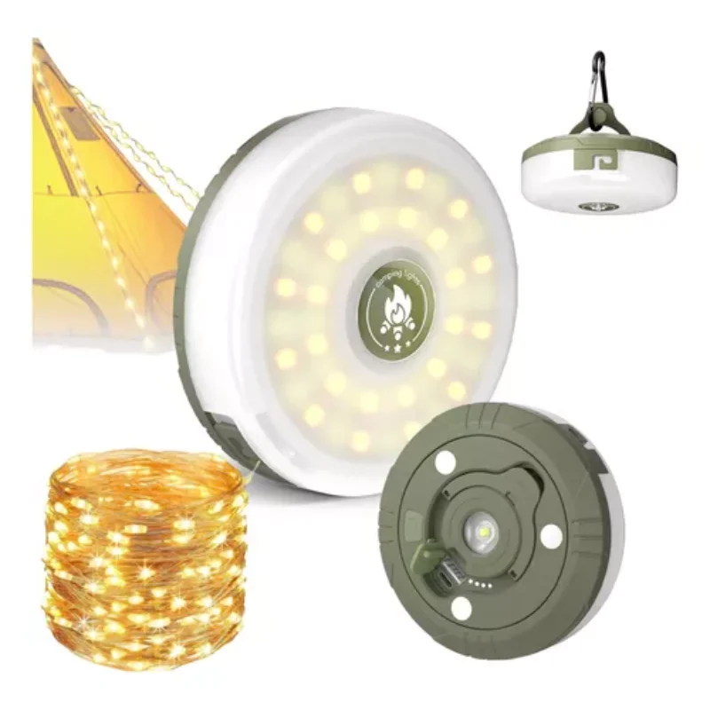 10M lichtstrip met campingslinger en verlichting