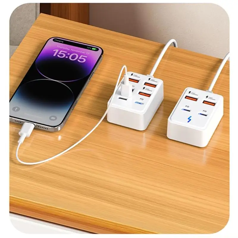 Multi Device USB Charging Dock For Simultaneous Charging Of Electronics