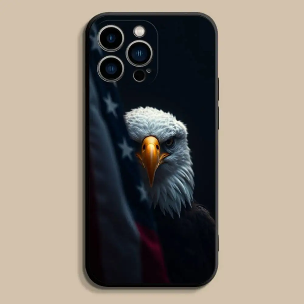 حافظة هاتف E-Eagle Cool Animal لهاتف iPhone 17,16,15,14,13,12,Pro,Max,Plus,E,SE4,Air,غطاء ناعم أسود صغير