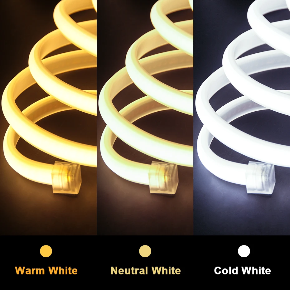 220V 110V COB LED Strip Lights 288leds/m Warm White/Neutral White/Cold White Flexible Tape IP65 Waterproof for Garden Lighting