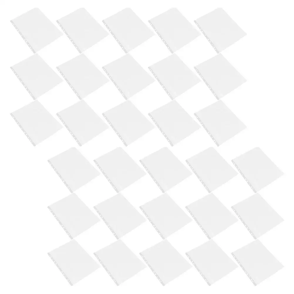 

100pcs Clear Binder Page Protectors Heavy Duty A4 Document Storage Photo Paper Sleeves for 11 Ring Binders Gift Packaging