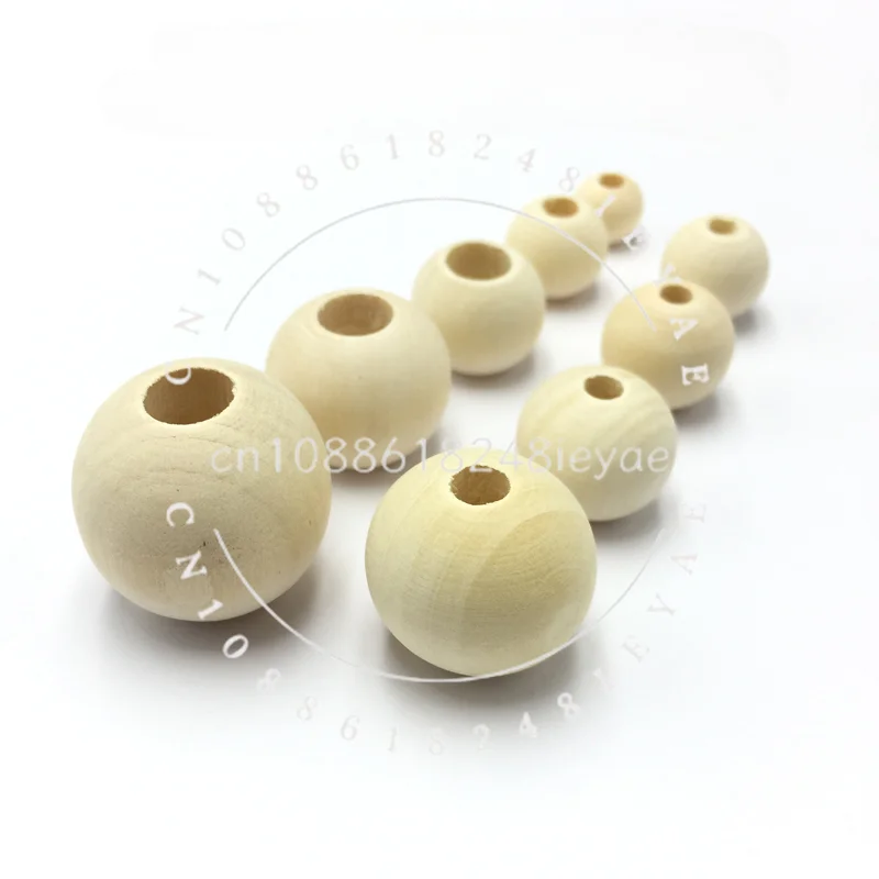 

Straight Hole Log Beads Hemu Large Hole Round Wood Beads Handmade DIY Small Wood Beads Weaving Accessories