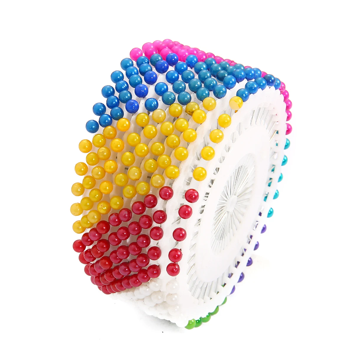 40pcs/Set Multicolor Round Pearl Head Needles Stitch Straight Push Sewing Pin For Home Dressmaking Positioning DIY Crafts Tool