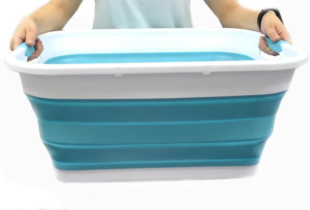 

41L (10.8gal) Collapsible Laundry Basket - Foldable Storage, Portable Tub, Space-Saving, 32L Water Cap.