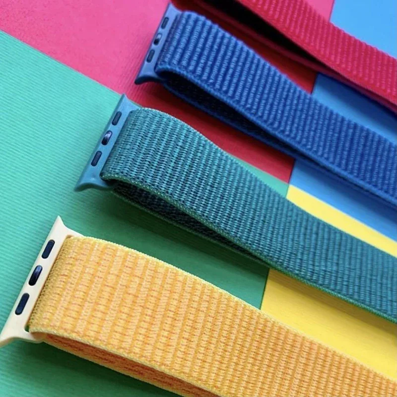 Nylon Strap for Apple Watch Band 46mm 49mm 45mm 42 41mm 40mm Comfortable Elastic Bracelets iWatch SE ultra series 10 9 7 8 6 5 4