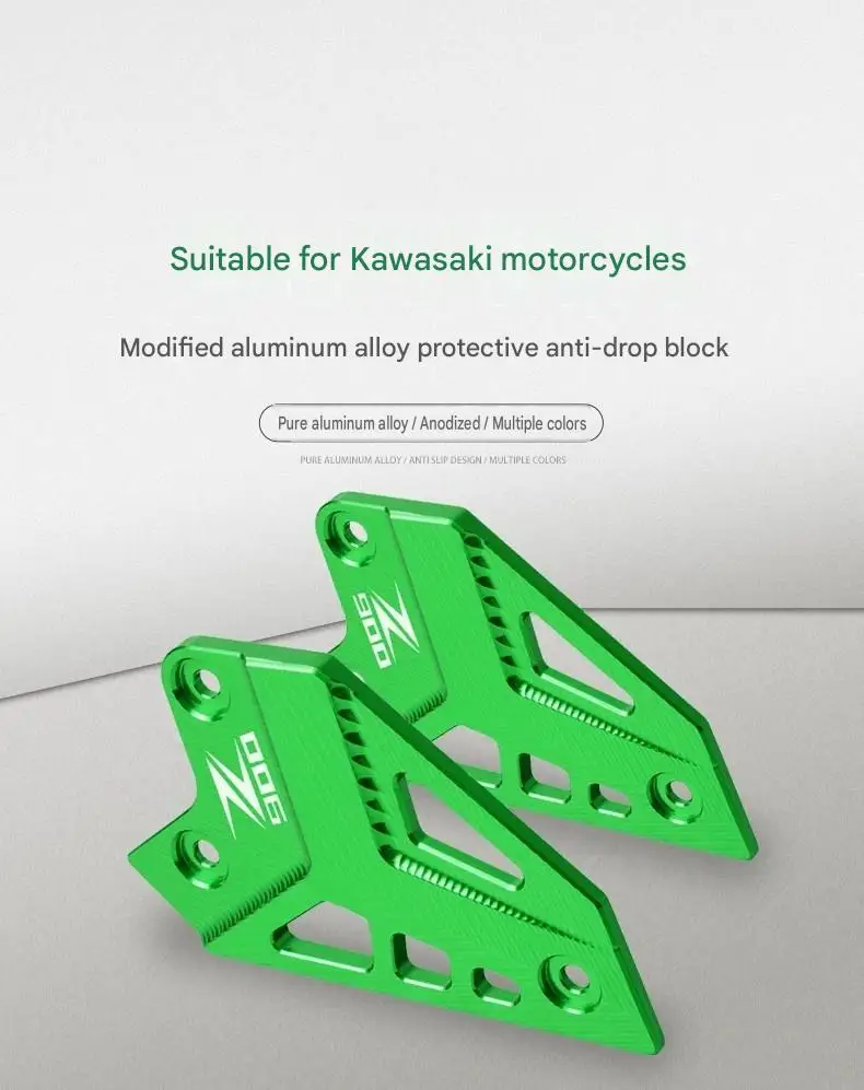 For Z900 Alloy Footpeg Side Protector Buffer Ground Collision Avoid Foot Bracket Scratch When Vehicle Falls Riding Parts