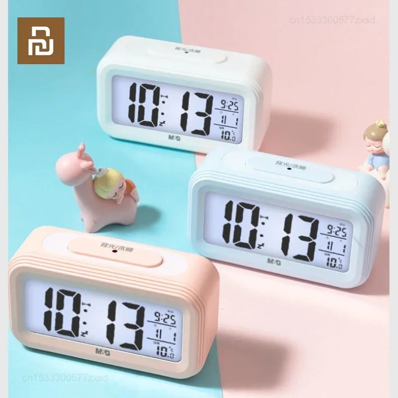 

Youpin Morning Light Alarm Clock Student Dedicated Electronic Table Alarm Clock for Home Office Backlight Snooze Calendar Clock