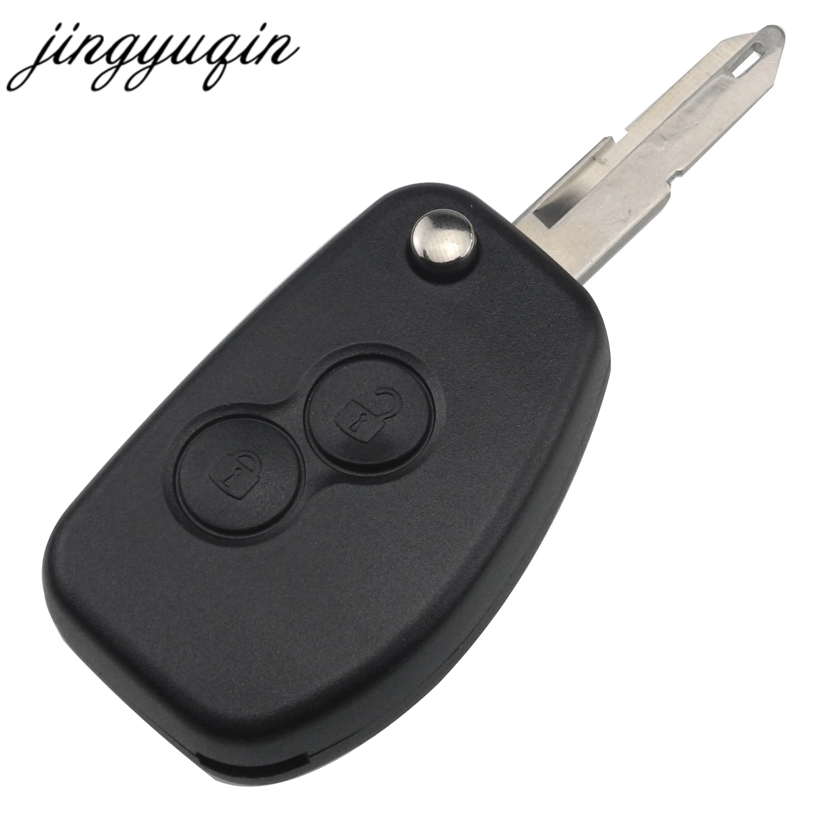 Jingyuqin Modificato 2 Pulsante Chiave A Distanza di Vibrazione Borsette per Renault Megane Modus Espace Laguna Duster Logan DACIA Sandero Clio Fob