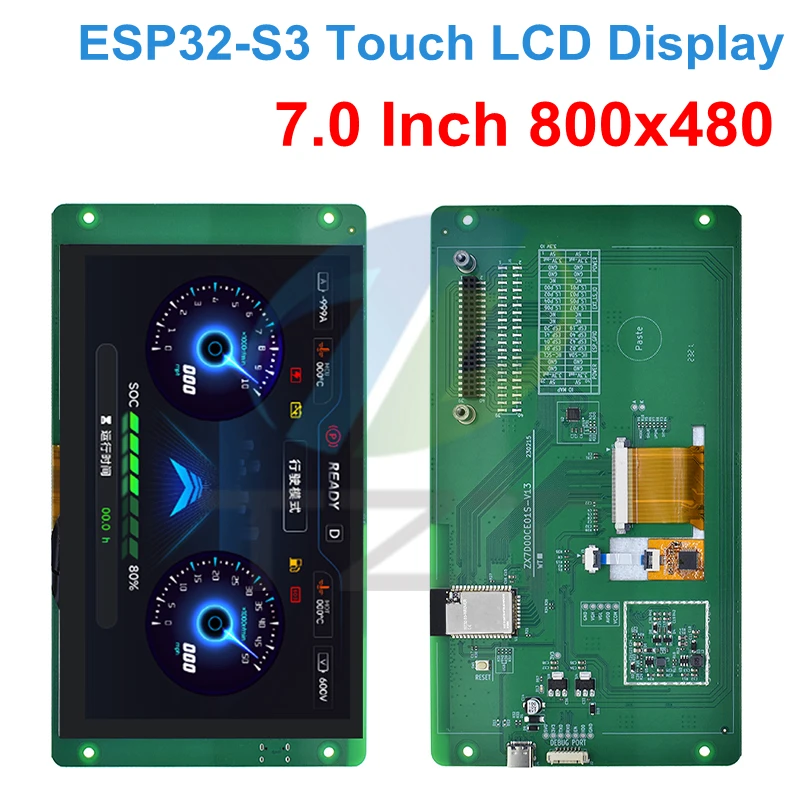 7.0 Inch 800x480 Capacitive Touch Screen LCD Display With RGB Interface ESP32-S3 Module With Built-in 16MB SPI Flash & 8MB PSRAM