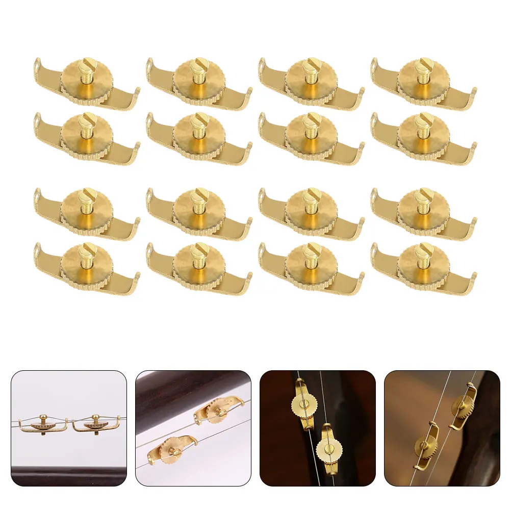 

16pcs Erhu Copper Professional String Adjuster Replacement Accessory Tuning Tool Durable Adjustable Part Instrument