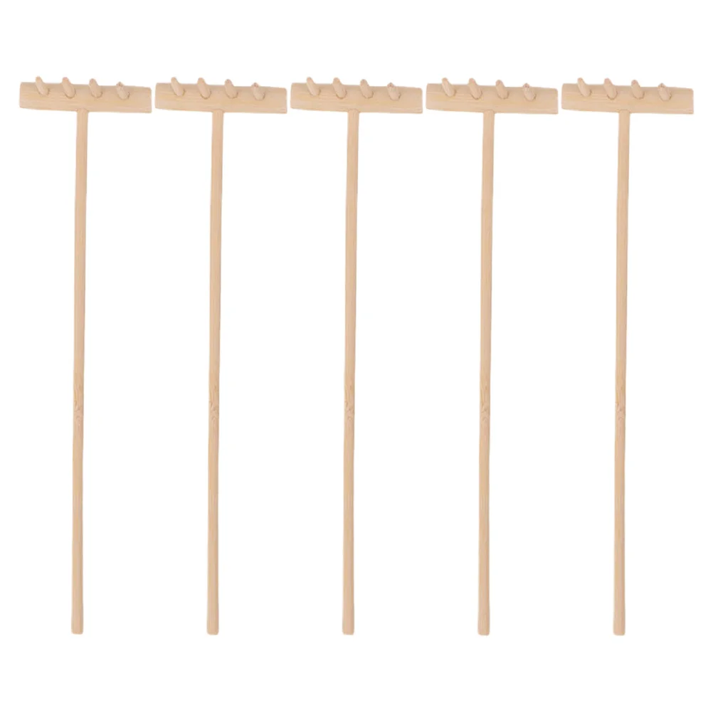 5 قطع من أدوات أشعل النار الصغيرة لتزيين الرمل، ملحقات زن لسطح المكتب، مشط صندوق الرمل، مجموعة مكابس الحديقة المصغرة، طاولة الرمل