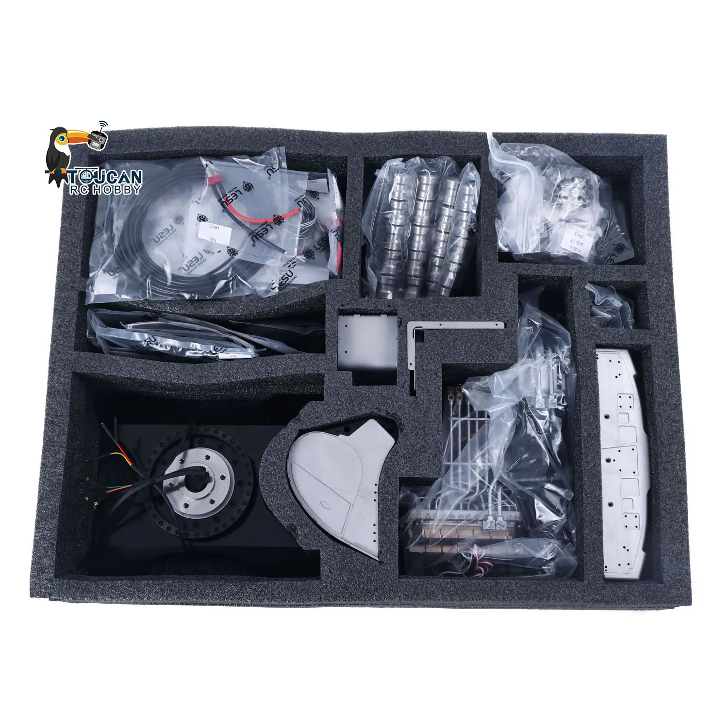 

1/14 LESU LR945 KIT RC Hydraulic Metal Excavator Light System Remote Controlled Digger Model Unpainted Unassembled Model Machine