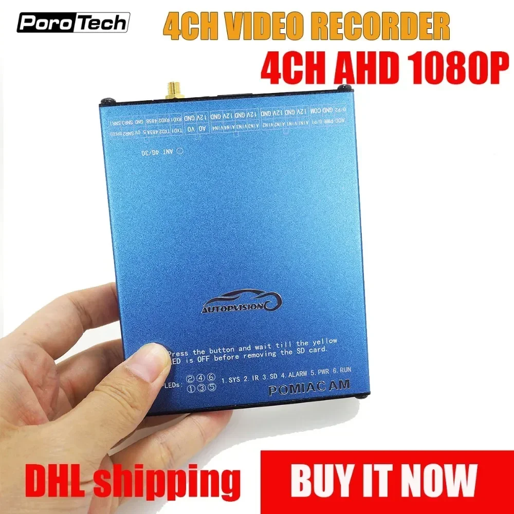 

SDVR104 SD truck car video recorder 4 channel car video surveillance AHD 1080P support analog camera, loop recording