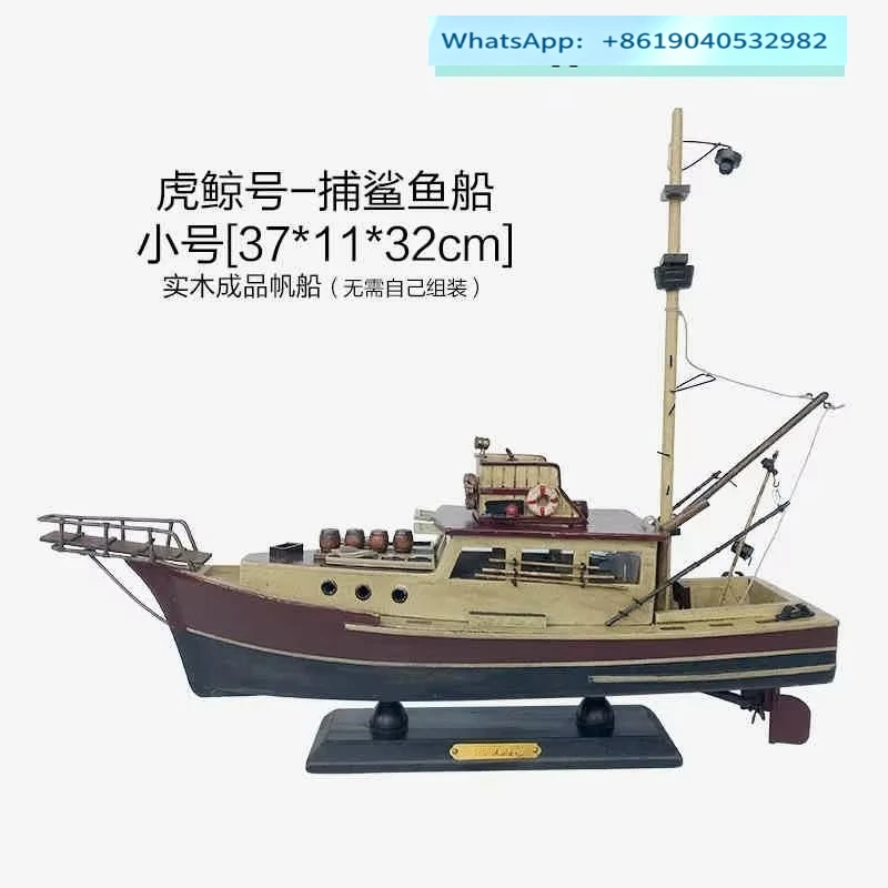 Mâchoires en bois - Modèle Orca 37 cm, articles connexes de film de bateau de pêche au requin, bateaux célèbres personnalisés, décoration antique, décoration de maison de bord de mer