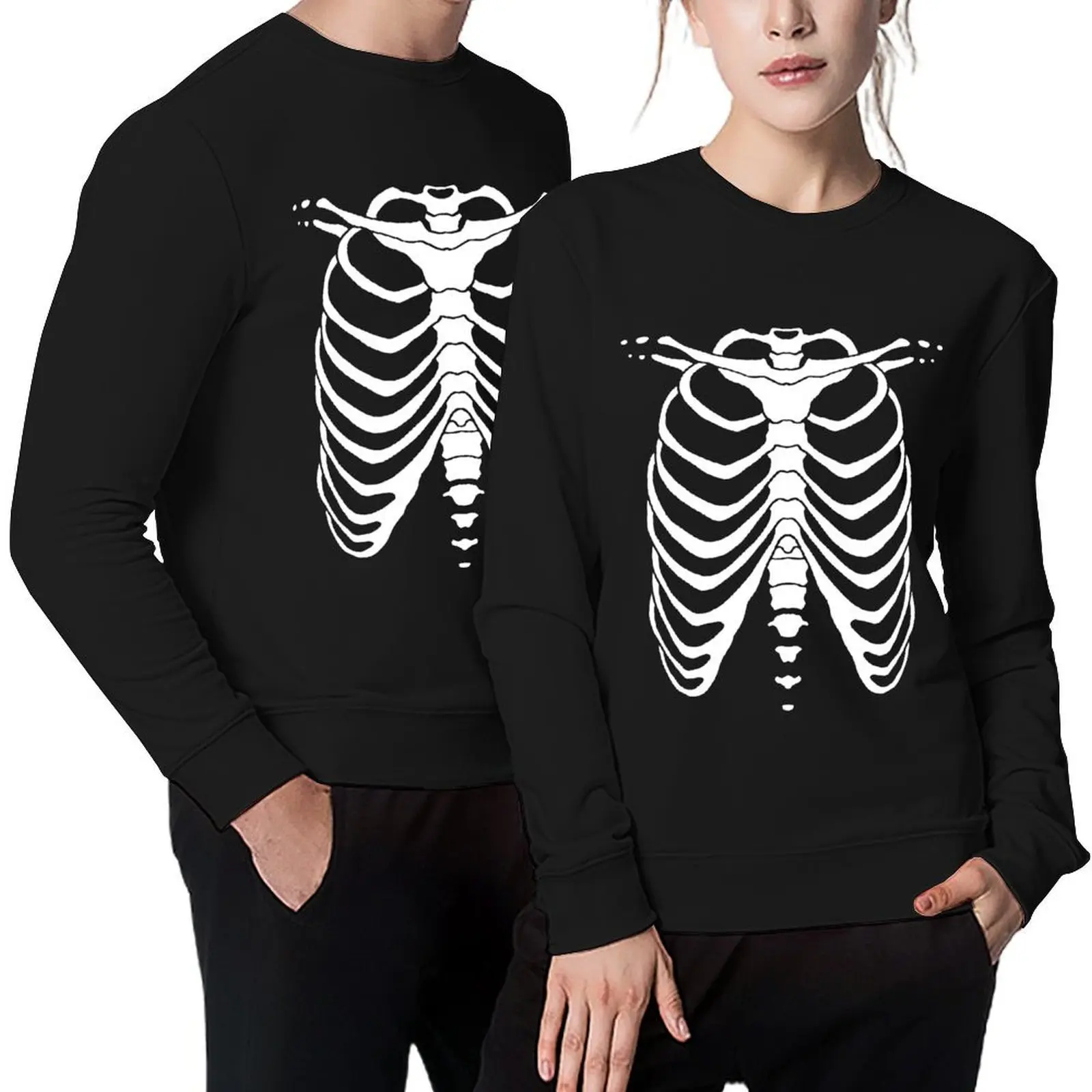 

Skeleton Ribcage (white) Pullover graphic t shirts men anime clothes men's coat men's sweat-shirt new hoodies and sweatshirts