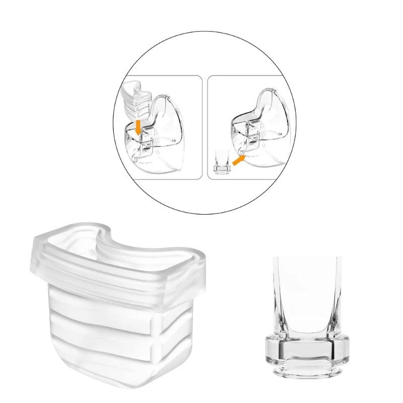 Silicone Breast Attachments Rubber Valves with Membrane set Replacement Part Durable for Effortless Milk Expression